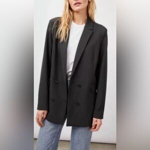 Rails Black Double-Breasted Blazer